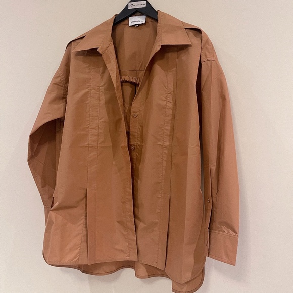 3.1 PHILLIP LIM Bra-Detail Oversized Poplin Shirt US4 - Picture 8 of 13